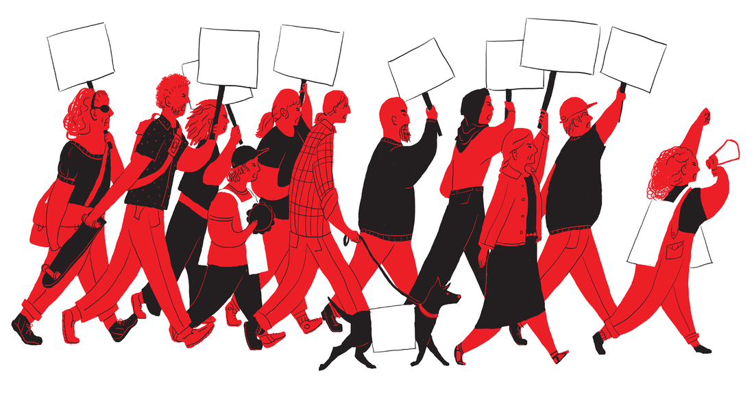 Drawing of organizing workers!